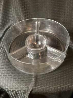 Vintage “ Colony” Clear Crystal Relish Dish
